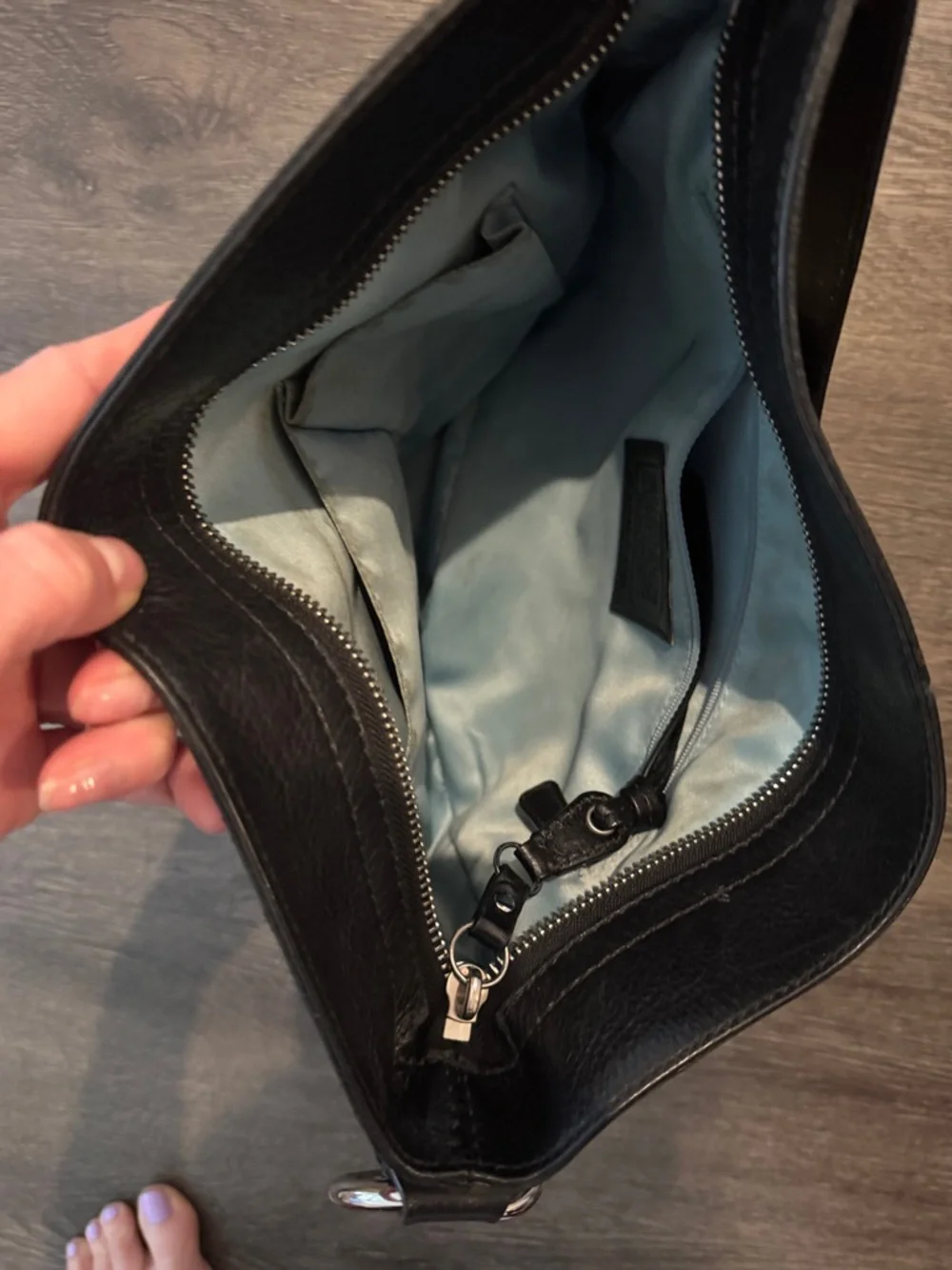Coach Black and Taupe Signature Canvas Shoulder Hobo - Picture 3 of 4